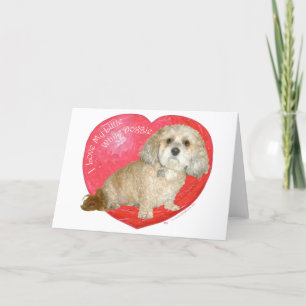 Cartão De Festividades Dia dos Namorados de Shih Tzu / Poodle Mix