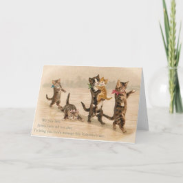 Cartão De Festividades Dia dos namorados dos gatinhos dos gatos do