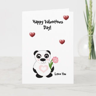 Cartão De Festividades Dia dos namorados feliz - urso de panda