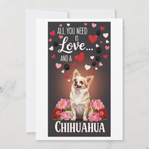 Cartão De Festividades Dia dos Namorados Foto de Chihuahua Fofo abraço