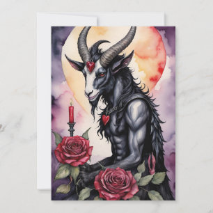 Cartão De Festividades Dia dos Namorados Gótico Baphomet Amor