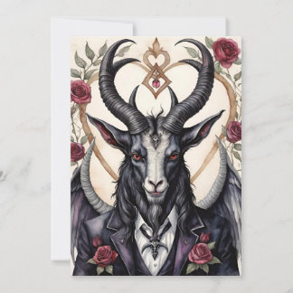Cartão De Festividades Dia dos Namorados Gótico Baphomet Amor