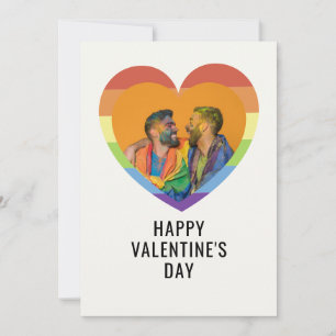 Cartão De Festividades Dia dos Namorados LGBT Personalizado Elegante Cora