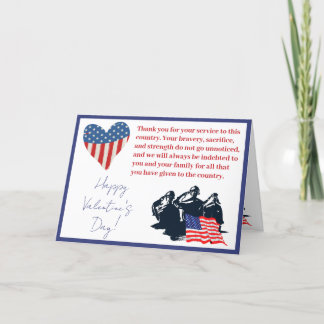 Cartão De Festividades Dia dos Namorados Patriótico Personalizado Soldado