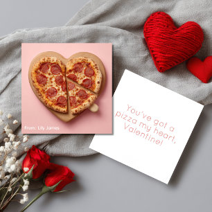 Cartão De Festividades Dia dos Namorados Pizza My Heart