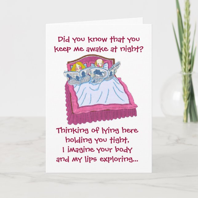 Cartão De Festividades Dia dos namorados… que ressona (Frente)