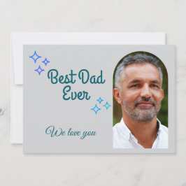 Cartão De Festividades Dia dos Pais com Foto e Mensagem Personalizados