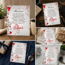 Cartão De Festividades Dia dos Pais Romântico para Marido da Esposa Foto