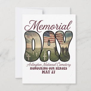 Cartão De Festividades Dia dos Veteranos Cemitério Nacional de Arlington
