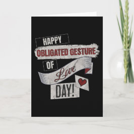 Cartão De Festividades Dia Feliz de Obrigação de Amor é uma Piada no Dia