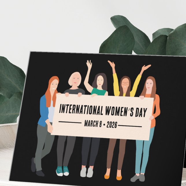 Cartão De Festividades Dia Internacional da Mulher (Criador carregado)