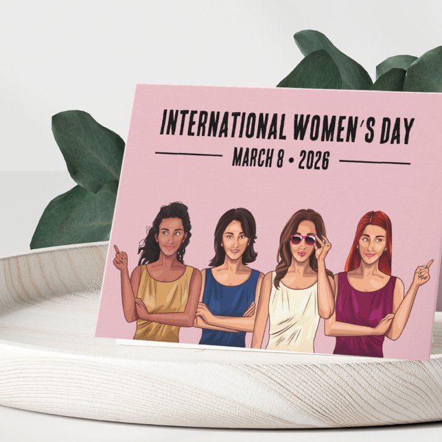 Cartão De Festividades Dia Internacional da Mulher (Criador carregado)