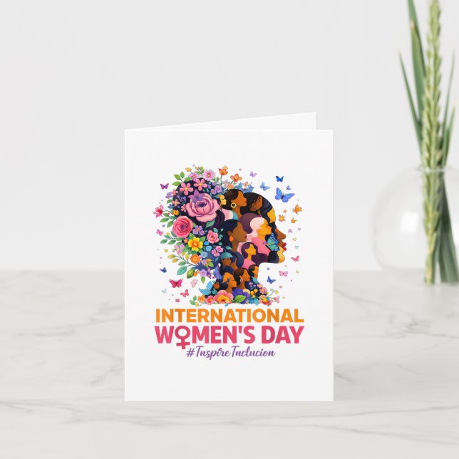 Cartão De Festividades Dia Internacional da Mulher (Frente)