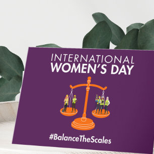 Cartão De Festividades Dia Internacional da Mulher 2026 Equilibre as Bala