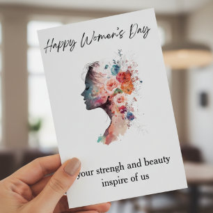 Cartão De Festividades Dia Internacional da Mulher Rainha Forte Empoderad