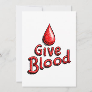 Cartão De Festividades Dia Mundial de Doadores de Sangue - Dar Texto Sang