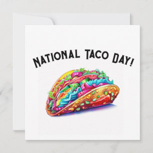 Cartão De Festividades Dia Nacional do Taco