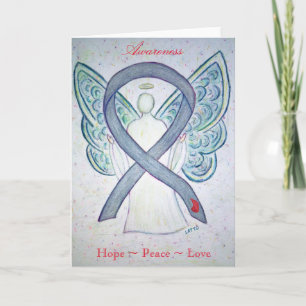 Cartão De Festividades Diabetes Awareness Ribbon Angel Greeting Card