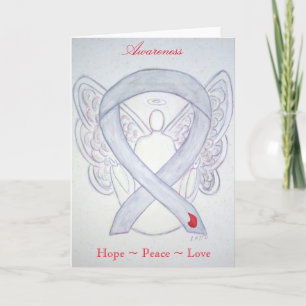 Cartão De Festividades Diabetes Sensibilização Ribbon Angel Greeting Card