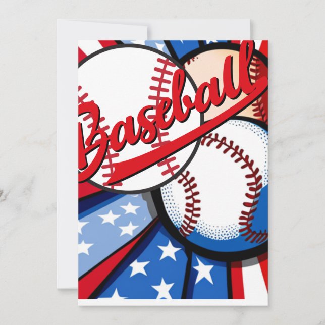 Cartão De Festividades Dias de Baseball (Frente)
