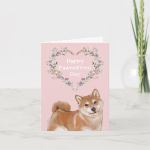 Cartão De Festividades Dias de os namorados de cães Shiba Inu