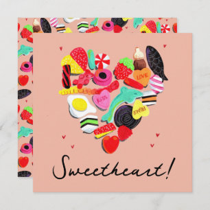 Cartão De Festividades Dias de os namorados Que Você É Tão Doce Cardíaco