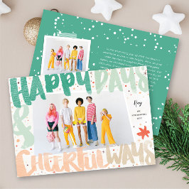 Cartão De Festividades Dias felizes Coloridos e Formas Cheias Foto de Ano