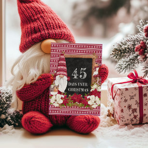 Cartão De Festividades Dias Nórdicos de Gnomo até à contagem regressiva d