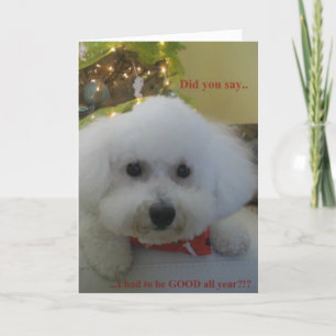 Cartão De Festividades "Did you say I had to be GOOD all year?"