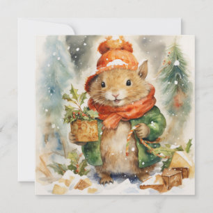 Cartão De Festividades Difundindo a Alegria de Natal