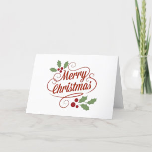 CARTÃO DE FESTIVIDADES DIGA-O A TODOS OS "NATAL MERRY"
