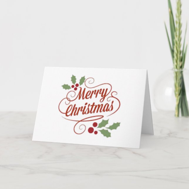 CARTÃO DE FESTIVIDADES DIGA-O A TODOS OS "NATAL MERRY" (Frente)