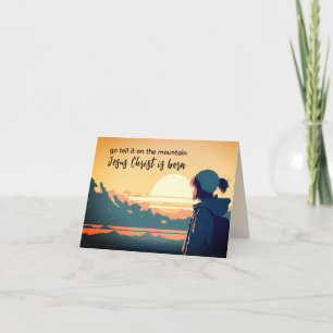 Cartão De Festividades Diga-o sobre a montanha que Jesus Cristo é Nascer