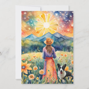 Cartão De Festividades Digite a placa personalizada Sunshine Scenery