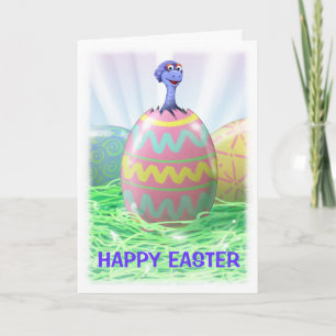Cartão De Festividades Dinosaur Easter Card