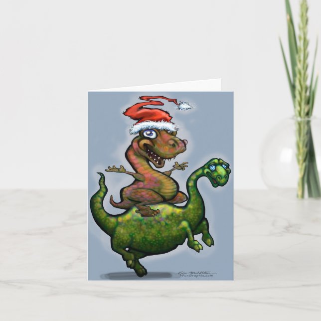 Cartão De Festividades Dinossauros (Frente)