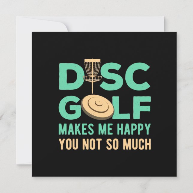 Cartão De Festividades Disc Golf Me Faz Feliz (Frente)