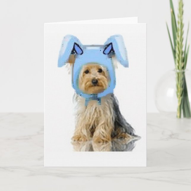 Cartão De Festividades Ditzy Dogs~Notecard Original~Yorkie (Frente)