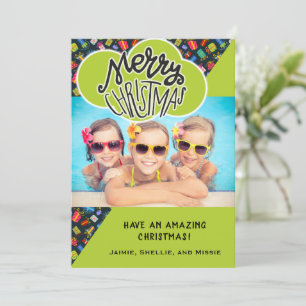 Cartão De Festividades Diversão Caprichosa Foto Personalizada Natal Infan