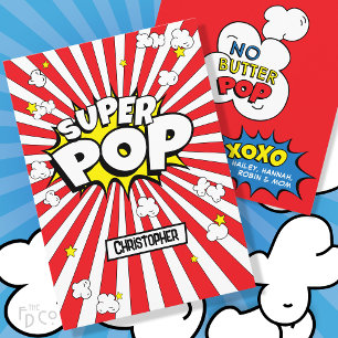 Cartão De Festividades Diversão de POP SUPER! Sem Pop de Manteiga! Corny,