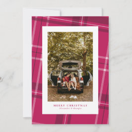 Cartão De Festividades Diversão de xadrez rosa ousado em uma foto de Nata