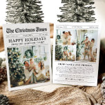 Cartão De Festividades Diversão Única do Jornal Que Foto De Natal De Um A<br><div class="desc">Comemore os destaques do seu ano com nosso cartão de Natal único "Quê Ano". Projetado no estilo de um jornal moderno, este cartão oferece uma maneira criativa de compartilhar suas memórias e marcos favoritos. Com seções personalizáveis para fotos e legendas, é perfeito para mostrar tudo o que fez este ano...</div>