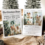 Cartão De Festividades Diversão Única do Jornal Que Foto De Natal De Um A<br><div class="desc">Comemore os destaques do seu ano com nosso cartão de Natal único "Quê Ano". Projetado no estilo de um jornal moderno, este cartão oferece uma maneira criativa de compartilhar suas memórias e marcos favoritos. Com seções personalizáveis para fotos e legendas, é perfeito para mostrar tudo o que fez este ano...</div>