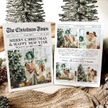 Cartão De Festividades Diversão Única do Jornal Que Foto De Natal De Um A<br><div class="desc">Comemore os destaques do seu ano com nosso cartão de Natal único "Quê Ano". Projetado no estilo de um jornal moderno, este cartão oferece uma maneira criativa de compartilhar suas memórias e marcos favoritos. Com seções personalizáveis para fotos e legendas, é perfeito para mostrar tudo o que fez este ano...</div>