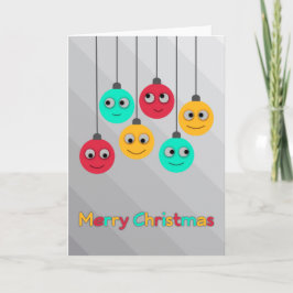 Cartão De Festividades Divertimento do Bauble do Natal
