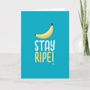 Cartão De Festividades Dívidas Favoritas de Banana Retro Engraçadas Puns 