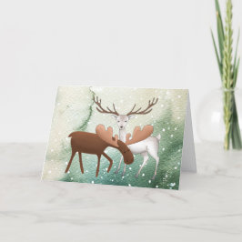 Cartão De Festividades Diviértase Feliz Christmoose Año Nuevo Ciervo