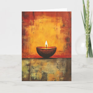 Cartão De Festividades Diwali Light Lamp Retro