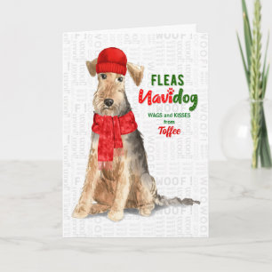 Cartão De Festividades do Cachorro Cachorro Welsh Terrier Christmas