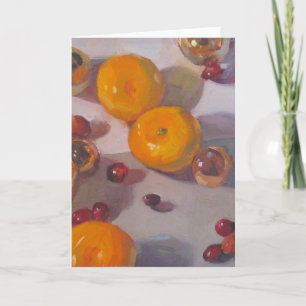 Cartão De Festividades Do "cartão da arte do feriado do Natal alaranjado